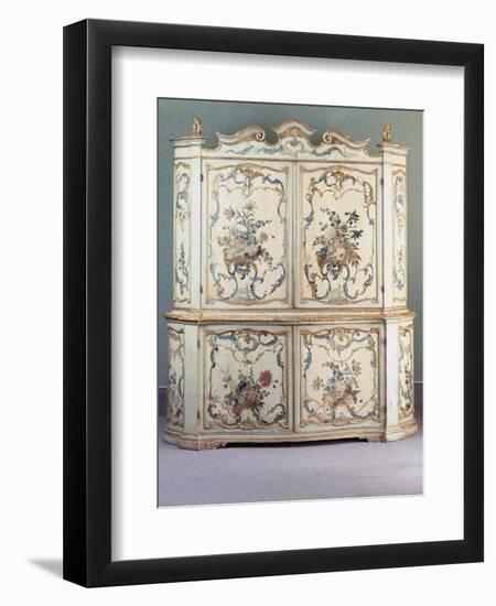 Rococo Style, Lacquered and Painted Genoese Two Tier Piece of Furniture, Ca 1750, Italy-null-Framed Giclee Print