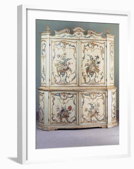 Rococo Style, Lacquered and Painted Genoese Two Tier Piece of Furniture, Ca 1750, Italy-null-Framed Giclee Print