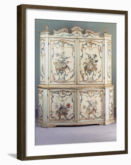 Rococo Style, Lacquered and Painted Genoese Two Tier Piece of Furniture, Ca 1750, Italy-null-Framed Giclee Print