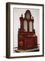 Rococo Style Venetian Trumeau Cabinet Inlaid with Mirrored Doors, Italy-null-Framed Giclee Print