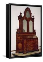 Rococo Style Venetian Trumeau Cabinet Inlaid with Mirrored Doors, Italy-null-Framed Stretched Canvas