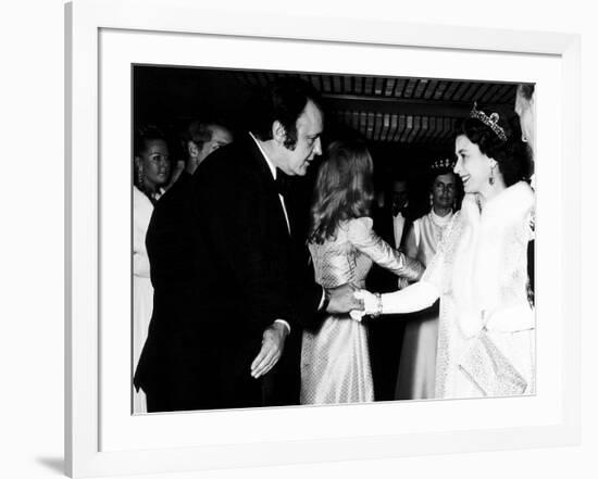 Rod Steiger Actor at the Royal Premiere For the Film Waterloo Meets the Queen, October 1970-null-Framed Photographic Print