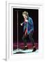 Rod Stewart in Concert in Keil Germany December 1998 on Stage Microphone Dancing-null-Framed Photographic Print