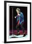 Rod Stewart in Concert in Keil Germany December 1998 on Stage Microphone Dancing-null-Framed Photographic Print