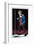 Rod Stewart in Concert in Keil Germany December 1998 on Stage Microphone Dancing-null-Framed Photographic Print