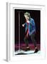 Rod Stewart in Concert in Keil Germany December 1998 on Stage Microphone Dancing-null-Framed Photographic Print