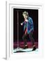 Rod Stewart in Concert in Keil Germany December 1998 on Stage Microphone Dancing-null-Framed Photographic Print