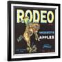 Rodeo Apple Label - Wenatchee, WA-Lantern Press-Framed Art Print