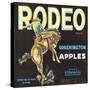 Rodeo Apple Label - Wenatchee, WA-Lantern Press-Stretched Canvas