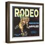 Rodeo Apple Label - Wenatchee, WA-Lantern Press-Framed Art Print