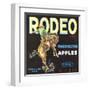 Rodeo Apple Label - Wenatchee, WA-Lantern Press-Framed Art Print