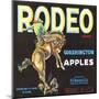 Rodeo Apple Label - Wenatchee, WA-Lantern Press-Mounted Art Print