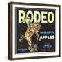 Rodeo Apple Label - Wenatchee, WA-Lantern Press-Framed Art Print