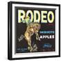 Rodeo Apple Label - Wenatchee, WA-Lantern Press-Framed Art Print