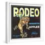 Rodeo Apple Label - Wenatchee, WA-Lantern Press-Framed Art Print
