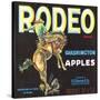 Rodeo Apple Label - Wenatchee, WA-Lantern Press-Stretched Canvas