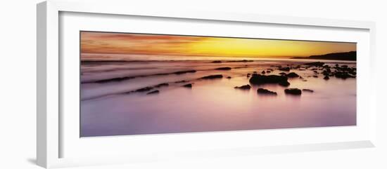 Rodeo Beach at sunrise, Golden Gate National Recreation Area, Marin County, California, USA-Panoramic Images-Framed Photographic Print