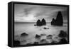 Rodeo Beach II, Black and White-Moises Levy-Framed Stretched Canvas