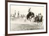 Rodeo Bronco Buster, Cheyenne, Wyoming-null-Framed Art Print