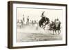 Rodeo Bronco Buster, Cheyenne, Wyoming-null-Framed Art Print