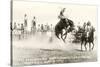 Rodeo Bronco Buster, Cheyenne, Wyoming-null-Stretched Canvas