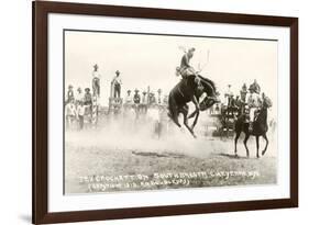 Rodeo Bronco Buster, Cheyenne, Wyoming-null-Framed Premium Giclee Print