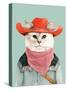 Rodeo Cat-Animal Crew-Stretched Canvas