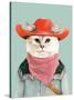 Rodeo Cat-Animal Crew-Stretched Canvas