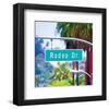 Rodeo Drive Sign Beverly Hills-null-Framed Art Print