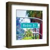 Rodeo Drive Sign Beverly Hills-null-Framed Art Print