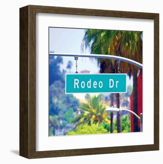 Rodeo Drive Sign Beverly Hills-null-Framed Art Print