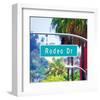 Rodeo Drive Sign Beverly Hills-null-Framed Art Print
