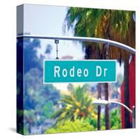 Rodeo Drive Sign Beverly Hills-null-Stretched Canvas