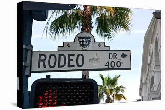 Rodeo Drive Sign Beverly Hills-null-Stretched Canvas
