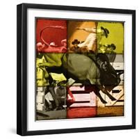 Rodeo in Tiles-null-Framed Giclee Print