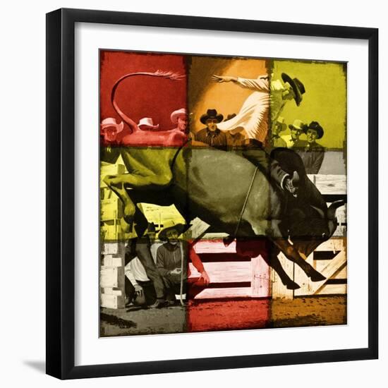 Rodeo in Tiles-null-Framed Giclee Print