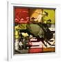 Rodeo in Tiles-null-Framed Giclee Print