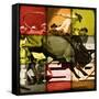 Rodeo in Tiles-null-Framed Stretched Canvas