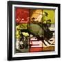 Rodeo in Tiles-null-Framed Giclee Print