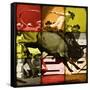 Rodeo in Tiles-null-Framed Stretched Canvas