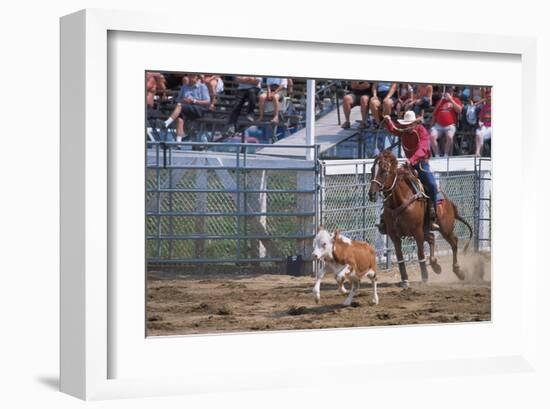 Rodeo in Valleyfield, Quebec, Canada-null-Framed Art Print