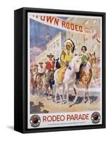 Rodeo Parade Northern Pacific Railroad Poster-Edward Brener-Framed Stretched Canvas