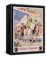 Rodeo Parade Northern Pacific Railroad Poster-Edward Brener-Framed Stretched Canvas