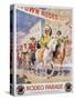 Rodeo Parade Northern Pacific Railroad Poster-Edward Brener-Stretched Canvas