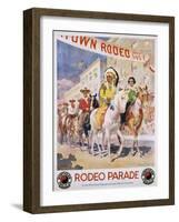 Rodeo Parade Northern Pacific Railroad Poster-Edward Brener-Framed Giclee Print