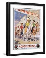 Rodeo Parade Northern Pacific Railroad Poster-Edward Brener-Framed Giclee Print