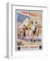 Rodeo Parade Northern Pacific Railroad Poster-Edward Brener-Framed Giclee Print