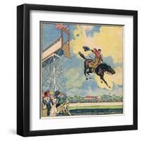 Rodeo Rider's Leap-R Moritz-Framed Art Print