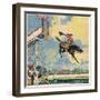 Rodeo Rider's Leap-R Moritz-Framed Art Print