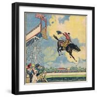 Rodeo Rider's Leap-R Moritz-Framed Art Print
